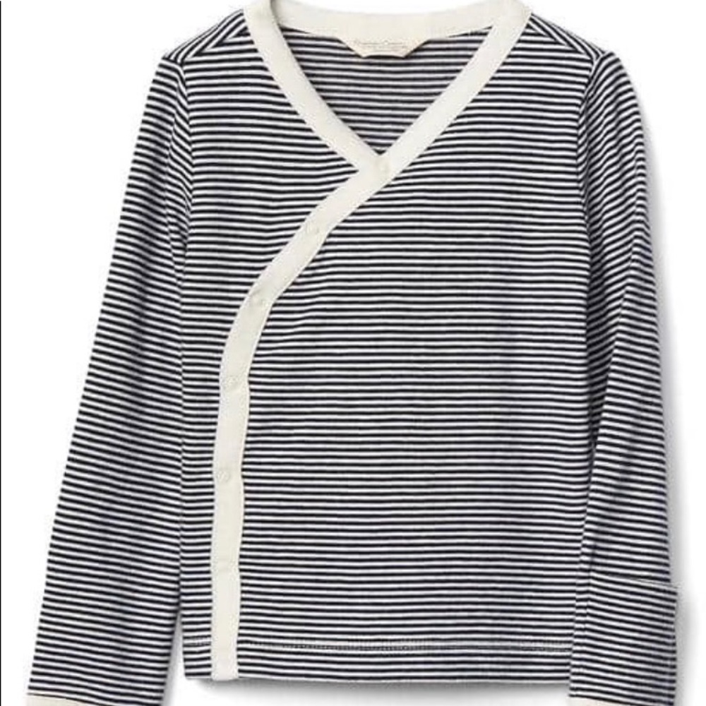 Baby Gap Organic fold-over cuffs kimono top! 6-12M